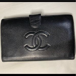 Authentic Chanel Black Caviar Wallet